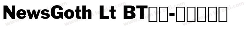 NewsGoth Lt BT免费字体转换